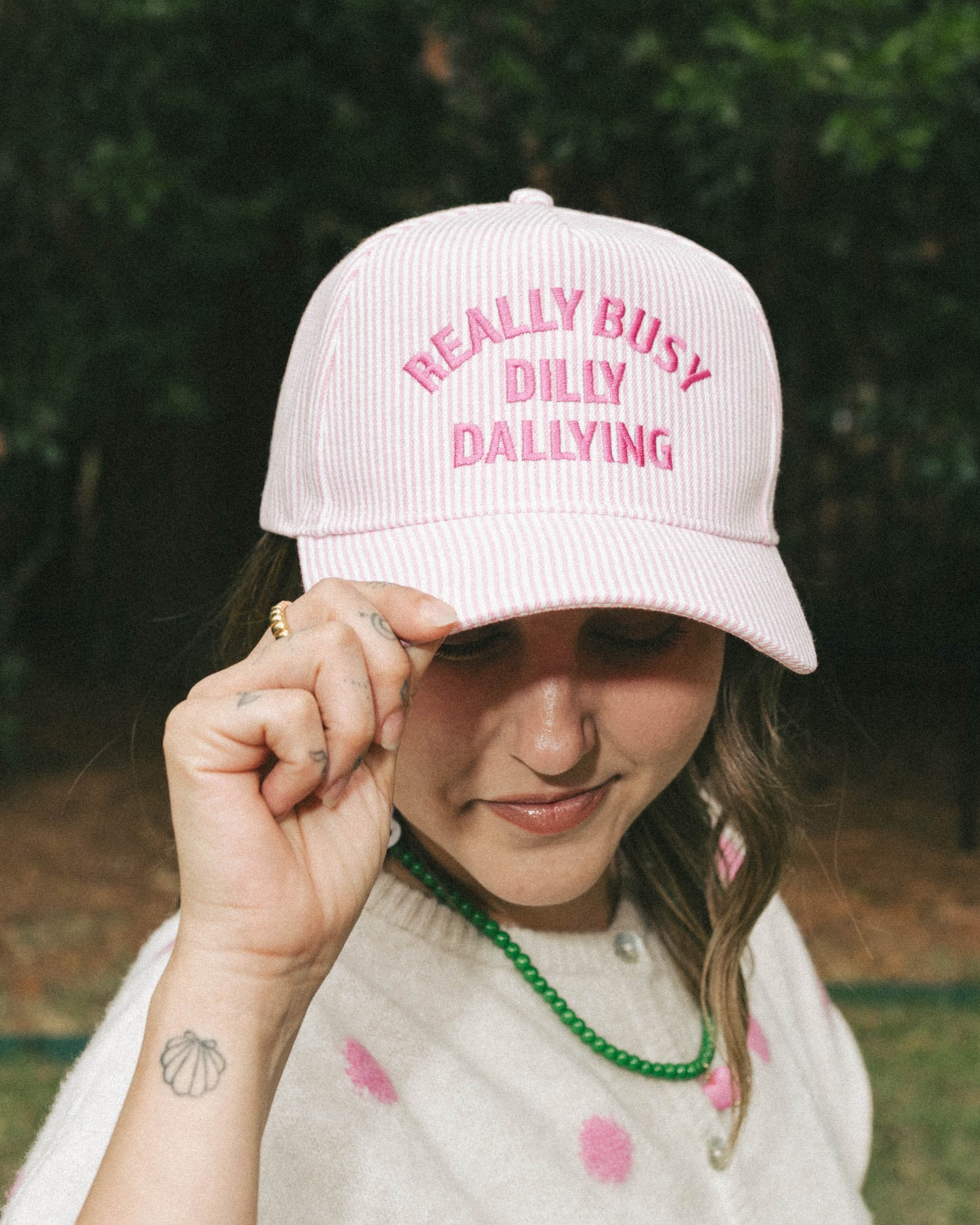 REALLY BUSY DILLY DALLYING Trucker Hat