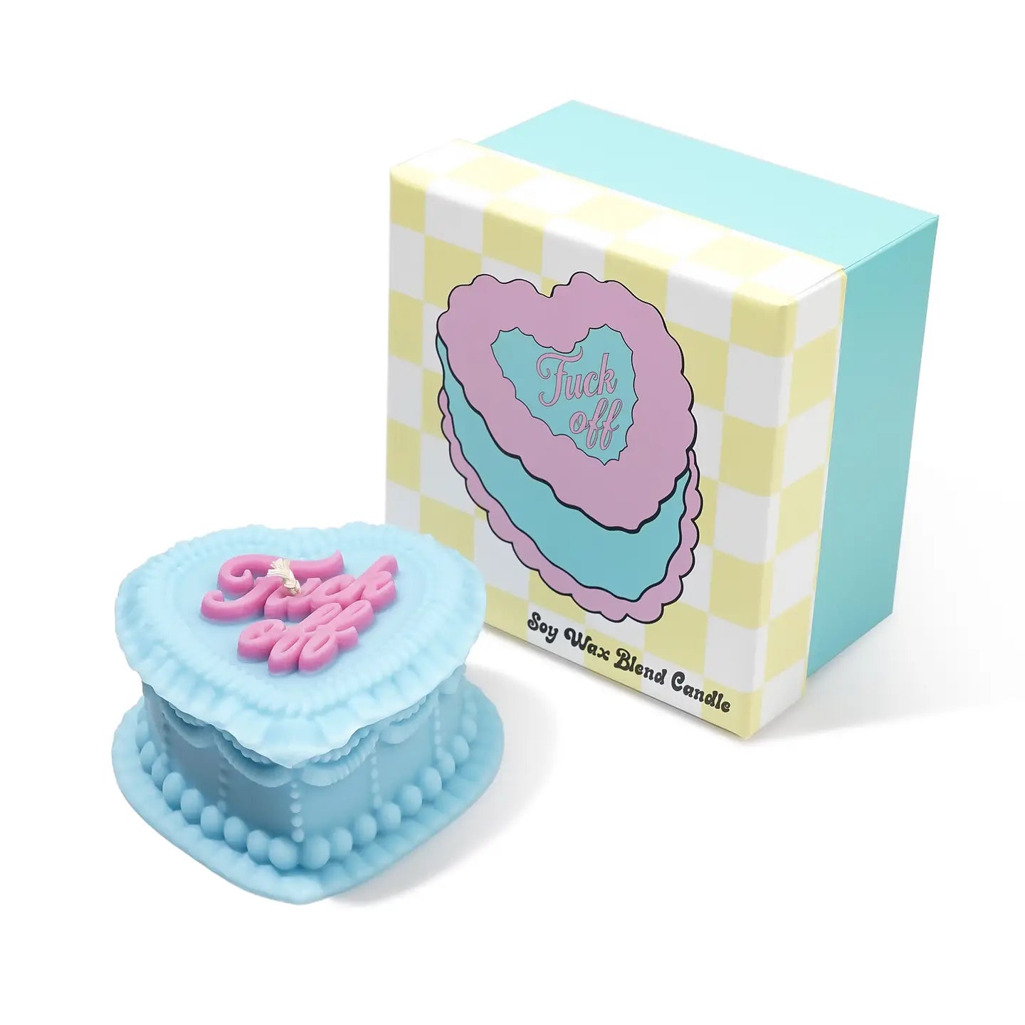 F Off Heart Candle