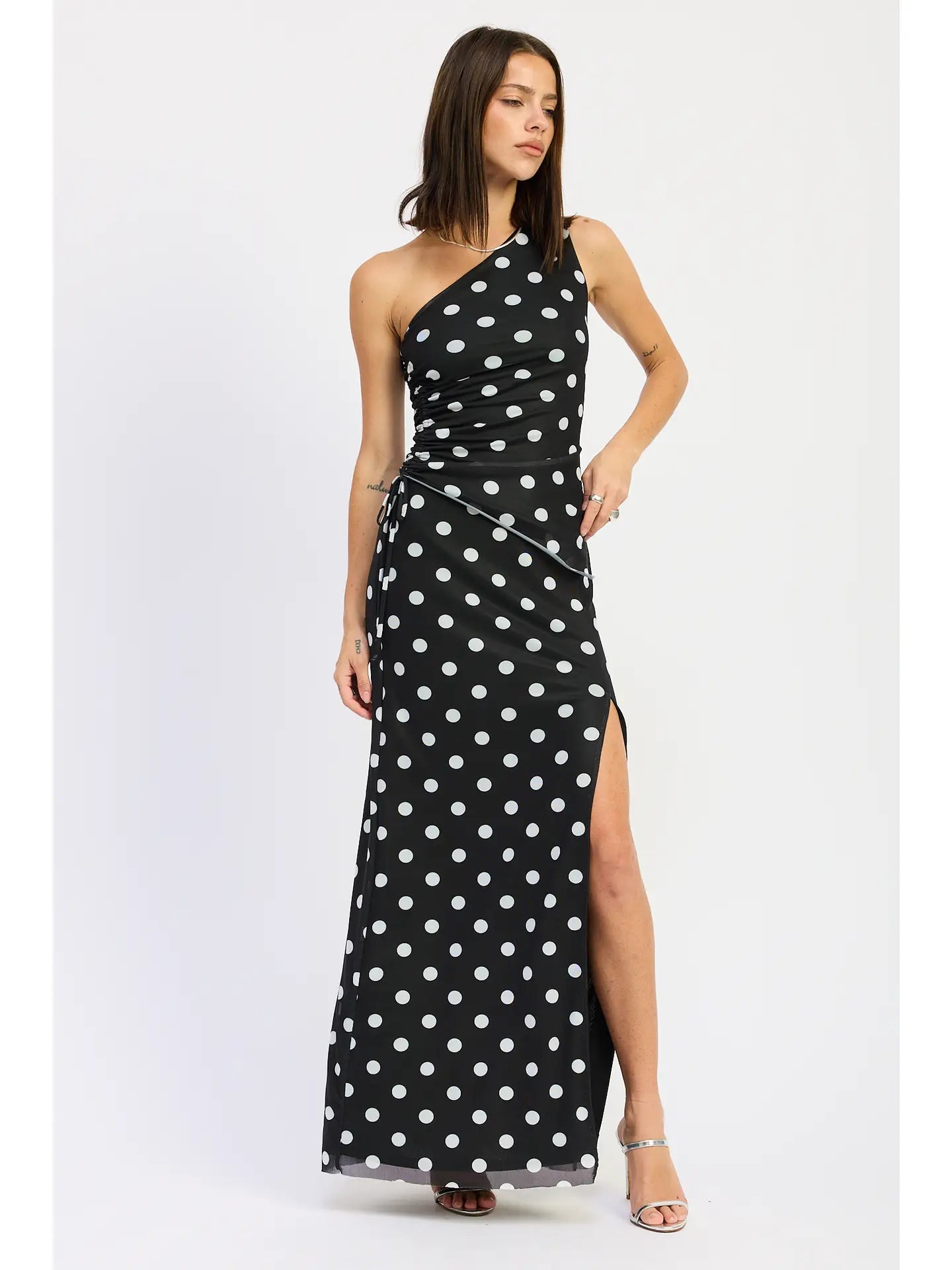 Polkadot Layering Maxi Skirt