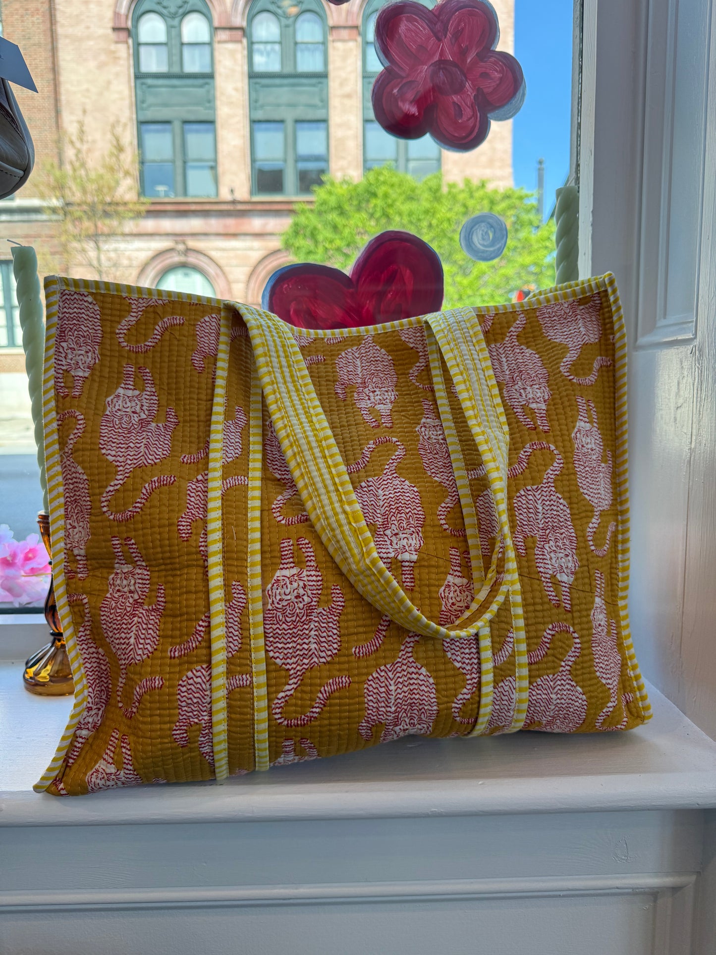 Golden Jungle Handmade Tote Bag