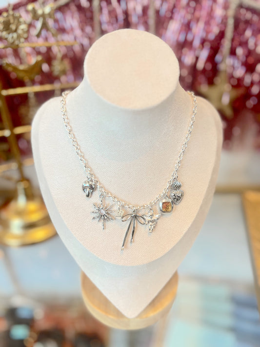 Silver Lover Charm Necklace