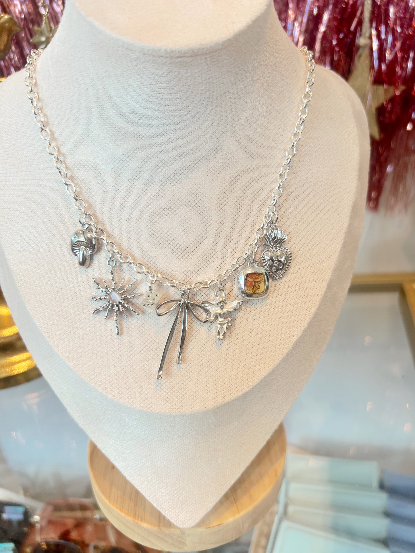 Silver Lover Charm Necklace