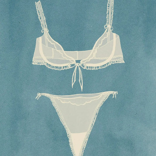 Getting Ready Print: Blue and White