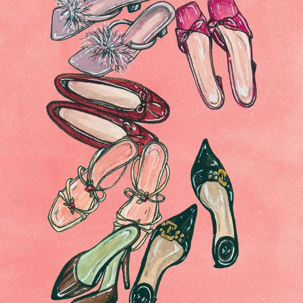 Never Too Many Shoes Art Print
