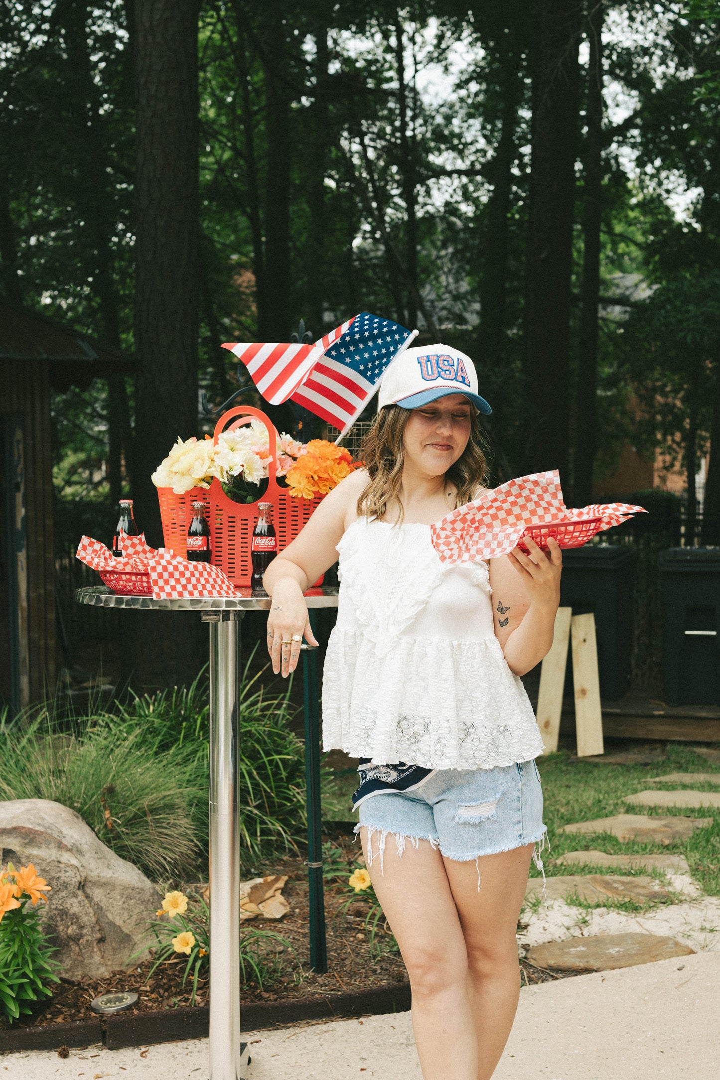 USA Denim Brim Trucker Hat