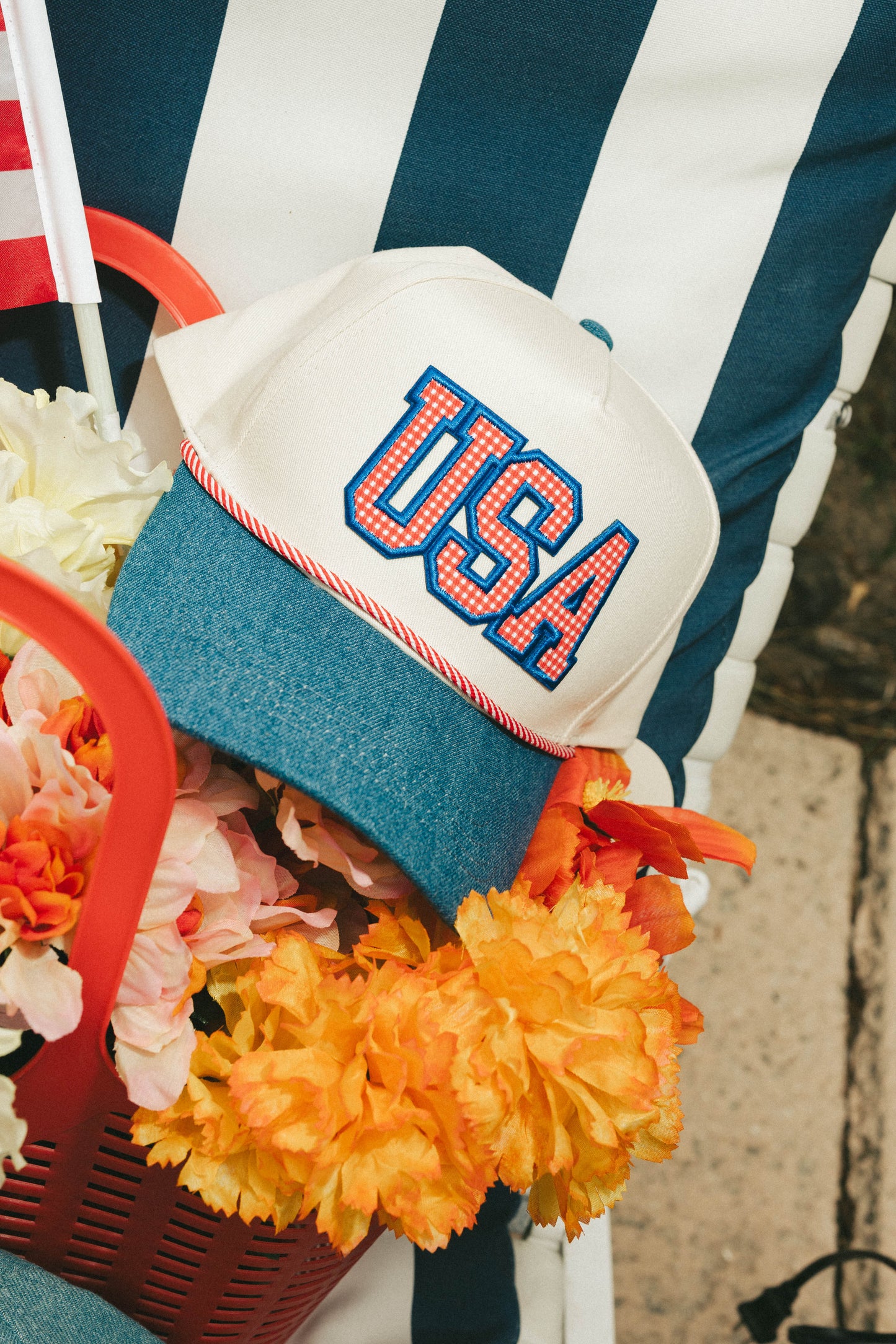 USA Denim Brim Trucker Hat