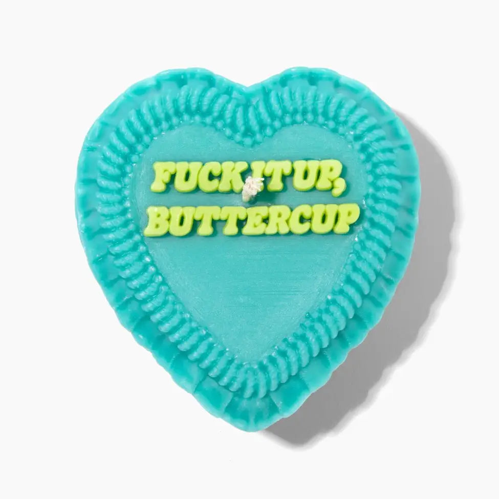 Buttercup Heart Candle