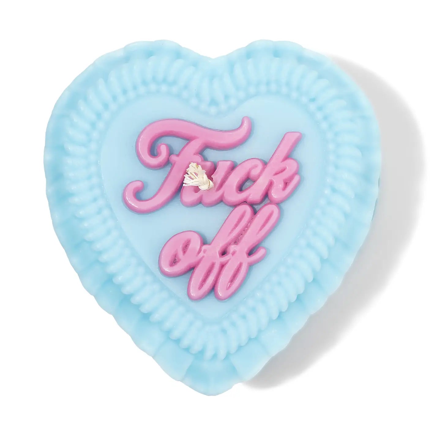 F Off Heart Candle