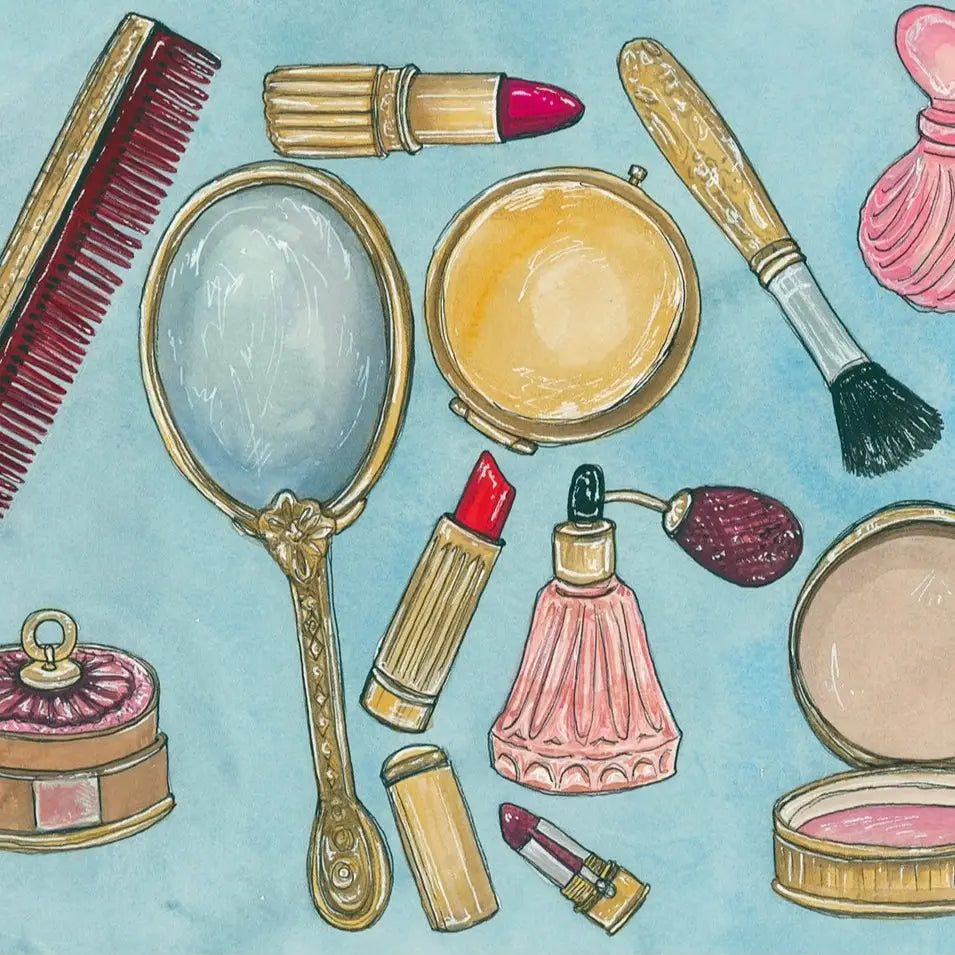 Vintage Vanity Set Fine Art Print