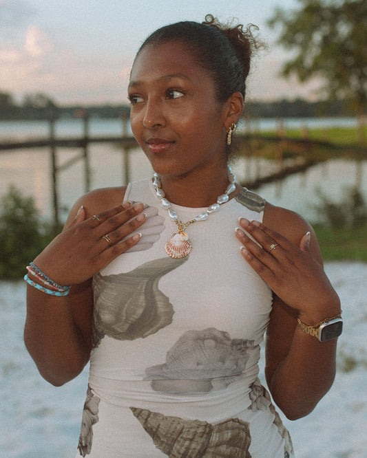 Seaside Reverie Toggle Charm Necklace