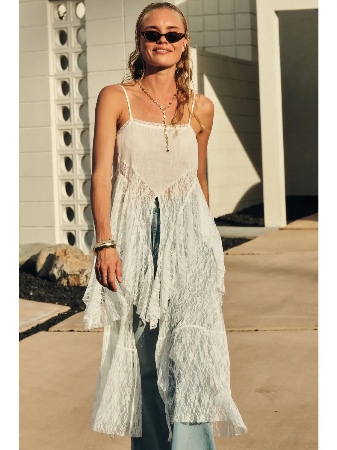 Moonlight Lace Slip Maxi