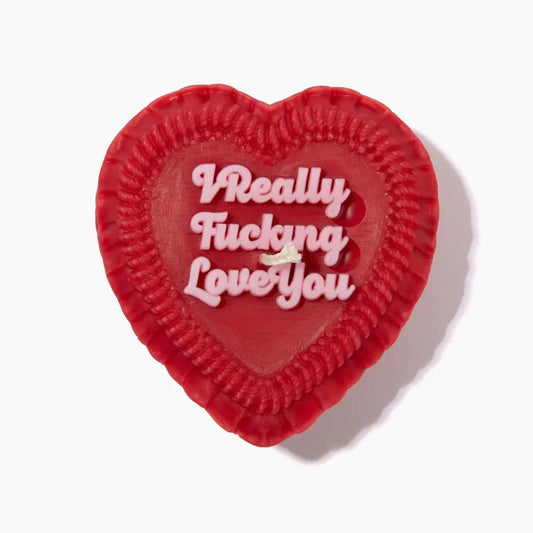 I Really Love You Heart Candle