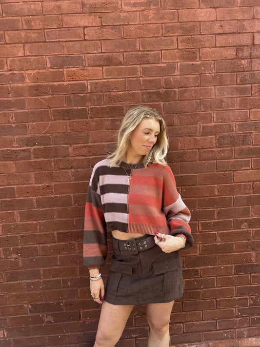 Fall Color Block Sweater