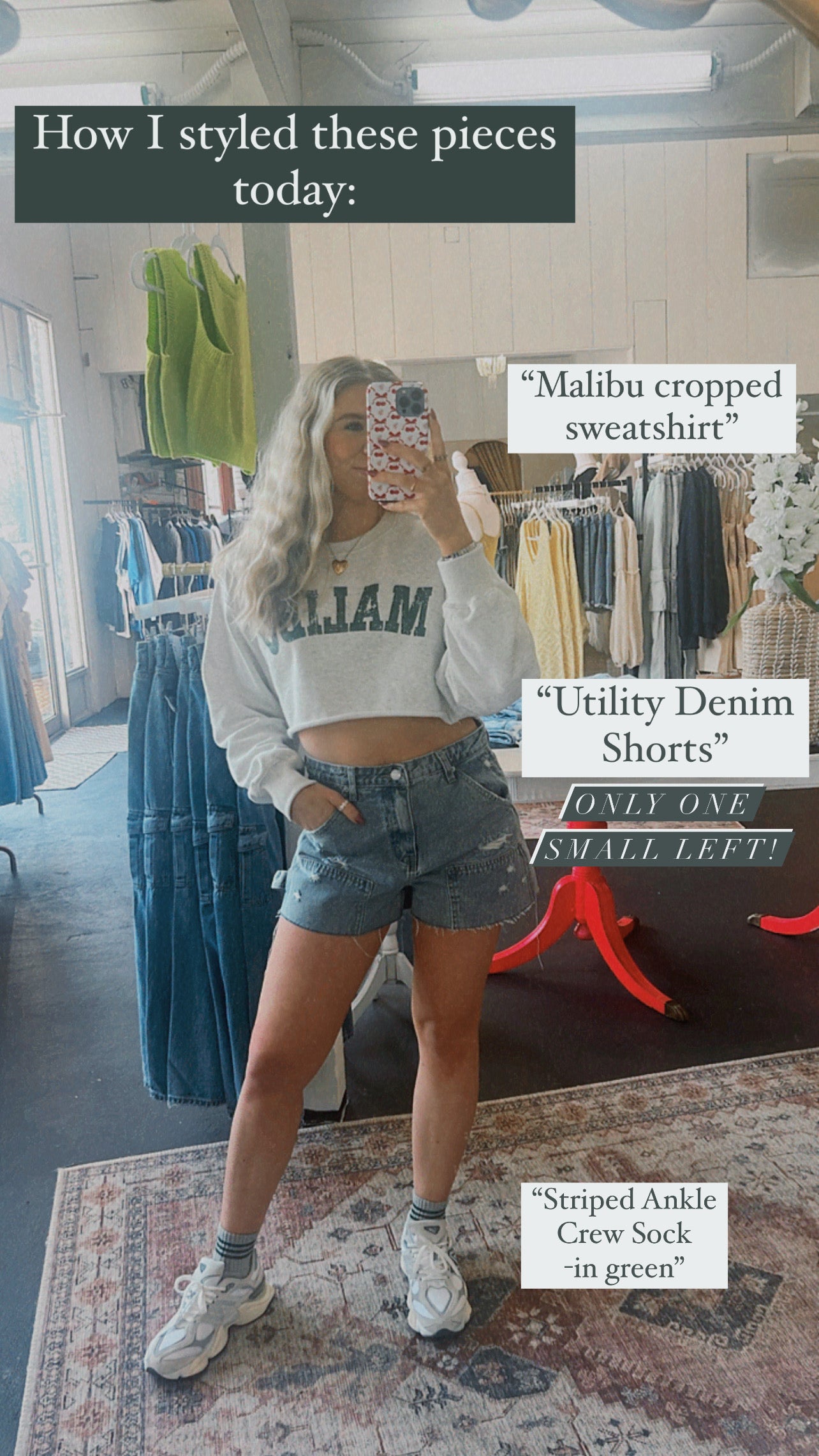 Malibu cropped sweatshirt sale