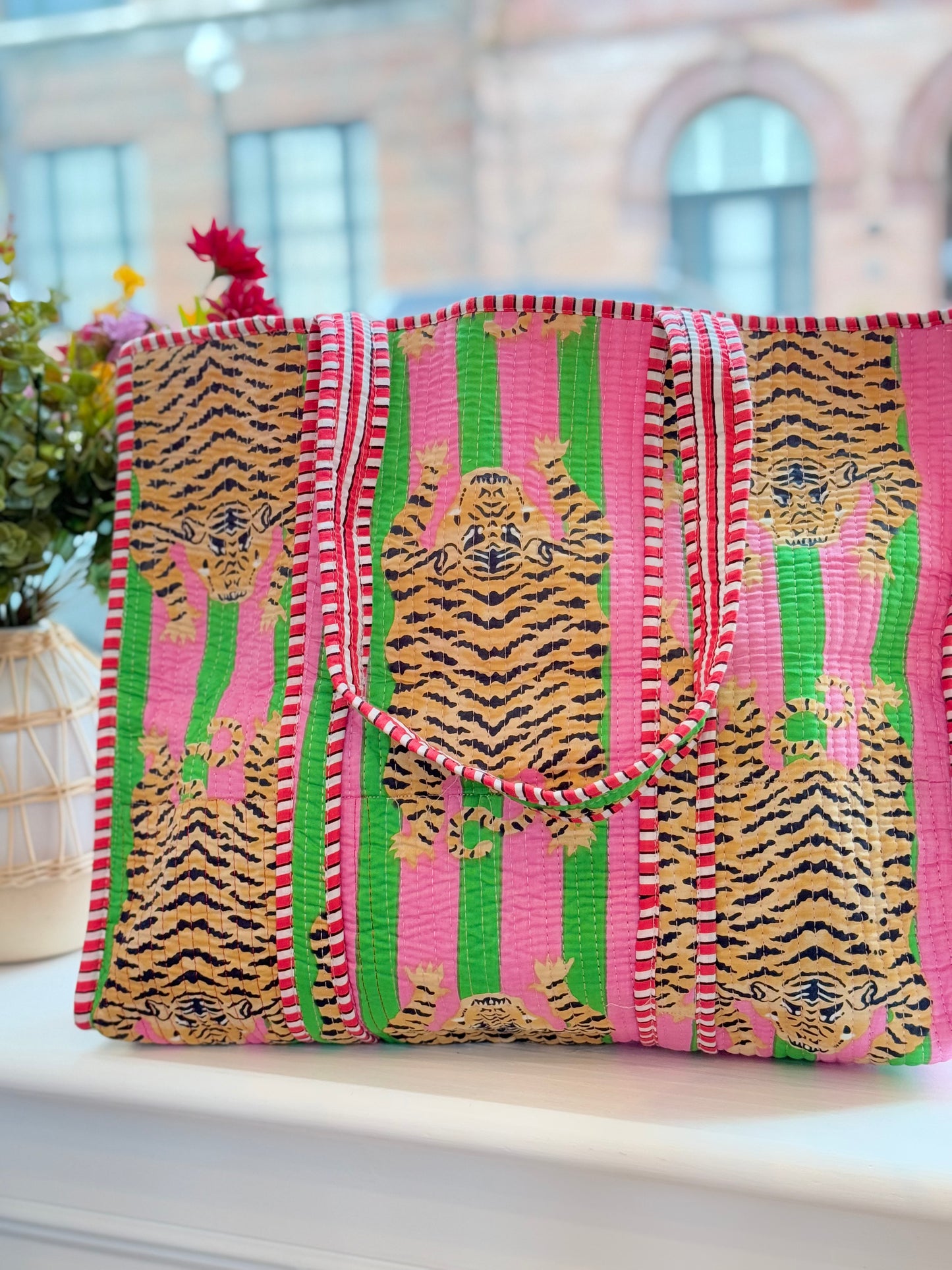 Jungle Blush Handmade Tote bag