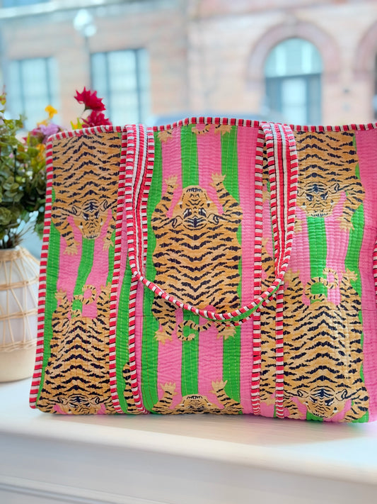 Jungle Blush Handmade Tote bag