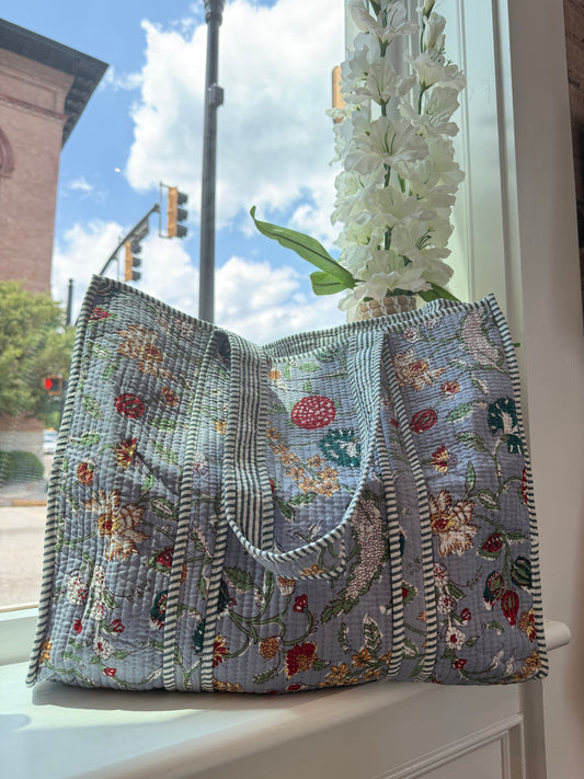 Slate Garden Handmade Tote Bag