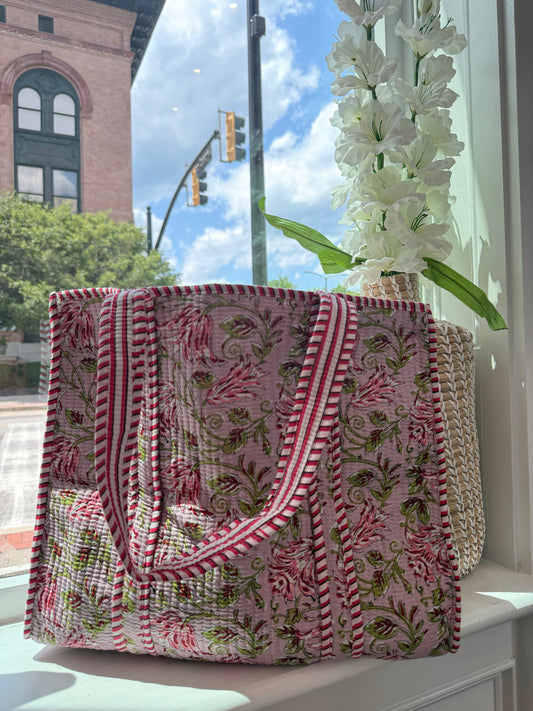 Pinkest Party Handmade Tote Bag
