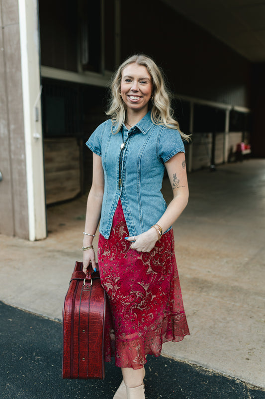 Blue Jean Beauty Top