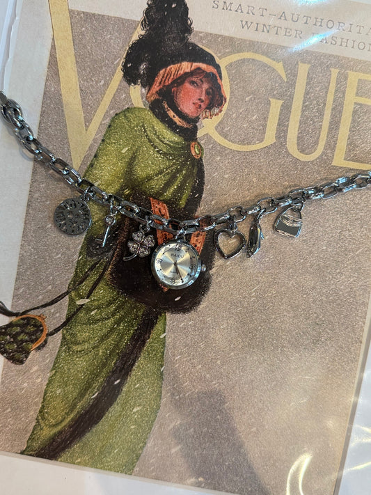 Charm Bracelet Watch (Silver)