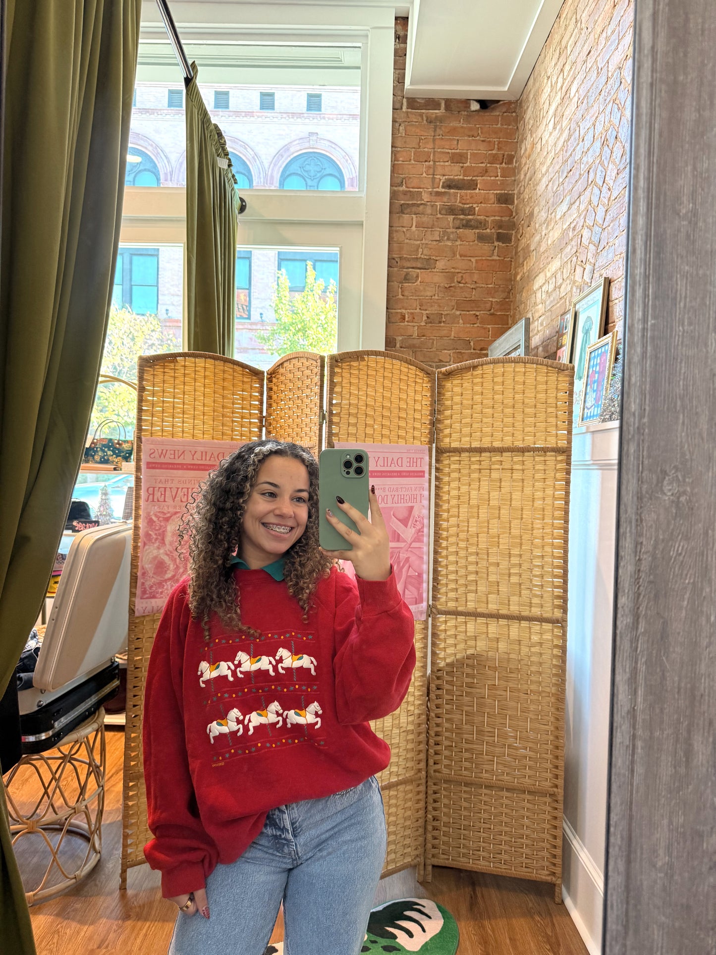 Vintage Carousel Christmas Crewneck