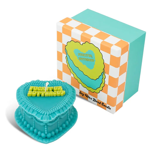 Buttercup Heart Candle