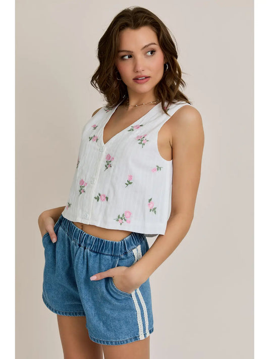 Rosy Vest Top