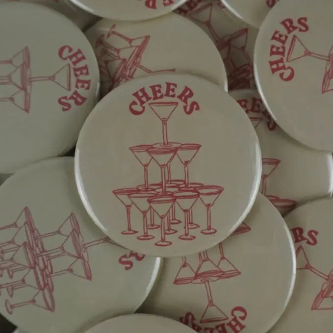 Cheers! Champagne Tower Button