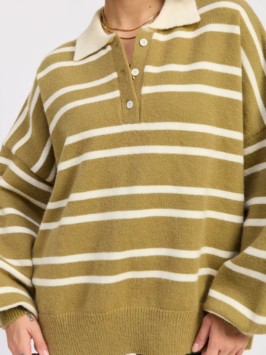 Olive Oversized Dad Sweater